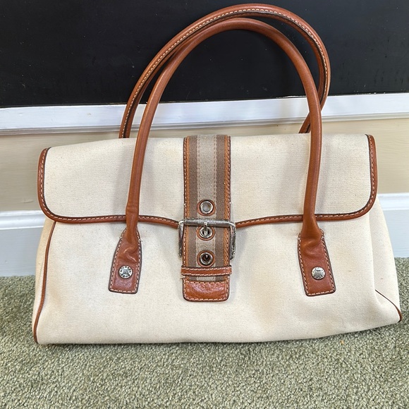 Michael Kors Beige Canvas Handbag